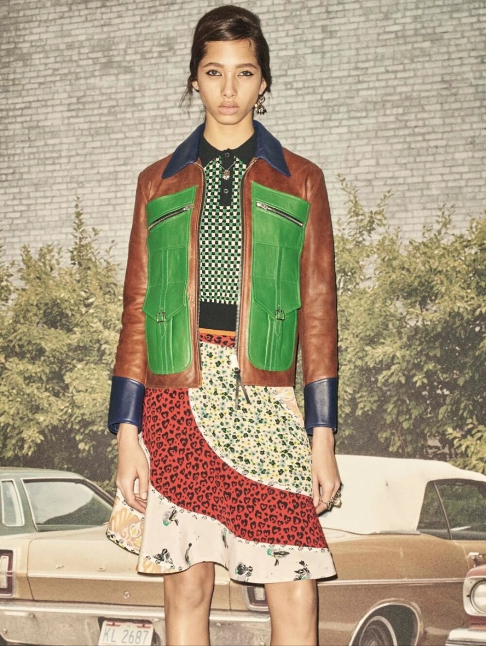 Coach 1941 Lamb Leather Colorblock Jacket